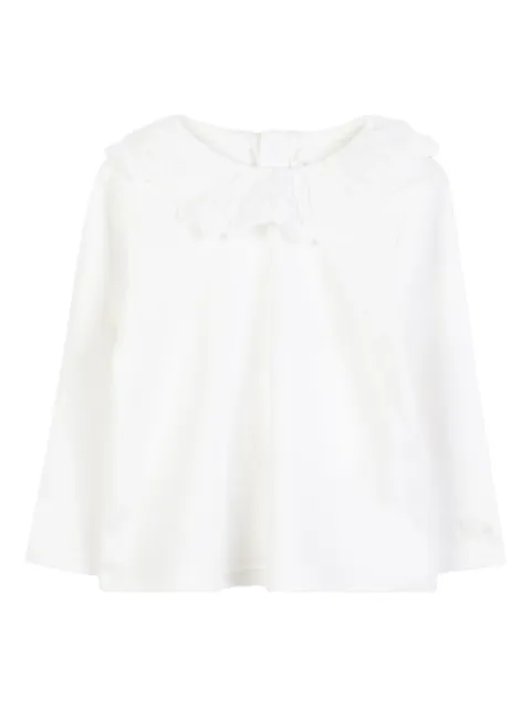 Chloé Kids frilled-collar long-sleeve dress