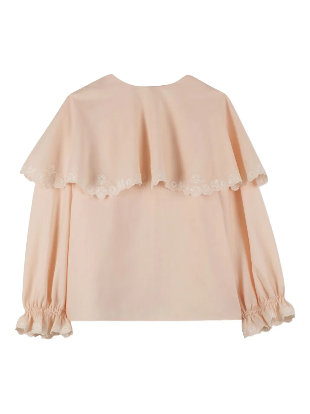 Chloé Kids Gelaagd shirt met geborduurde bloemen Roze