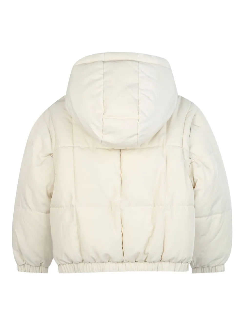 BOSS Kidswear Omkeerbaar metallic donsjack Wit