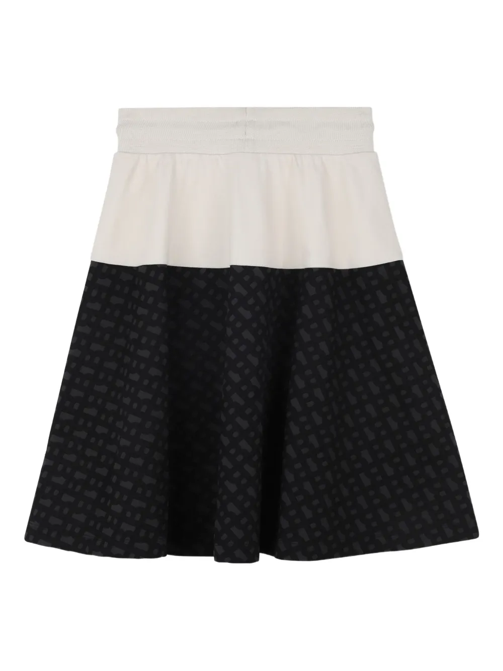 BOSS Kidswear Flared rok met contrasterend vlak Zwart