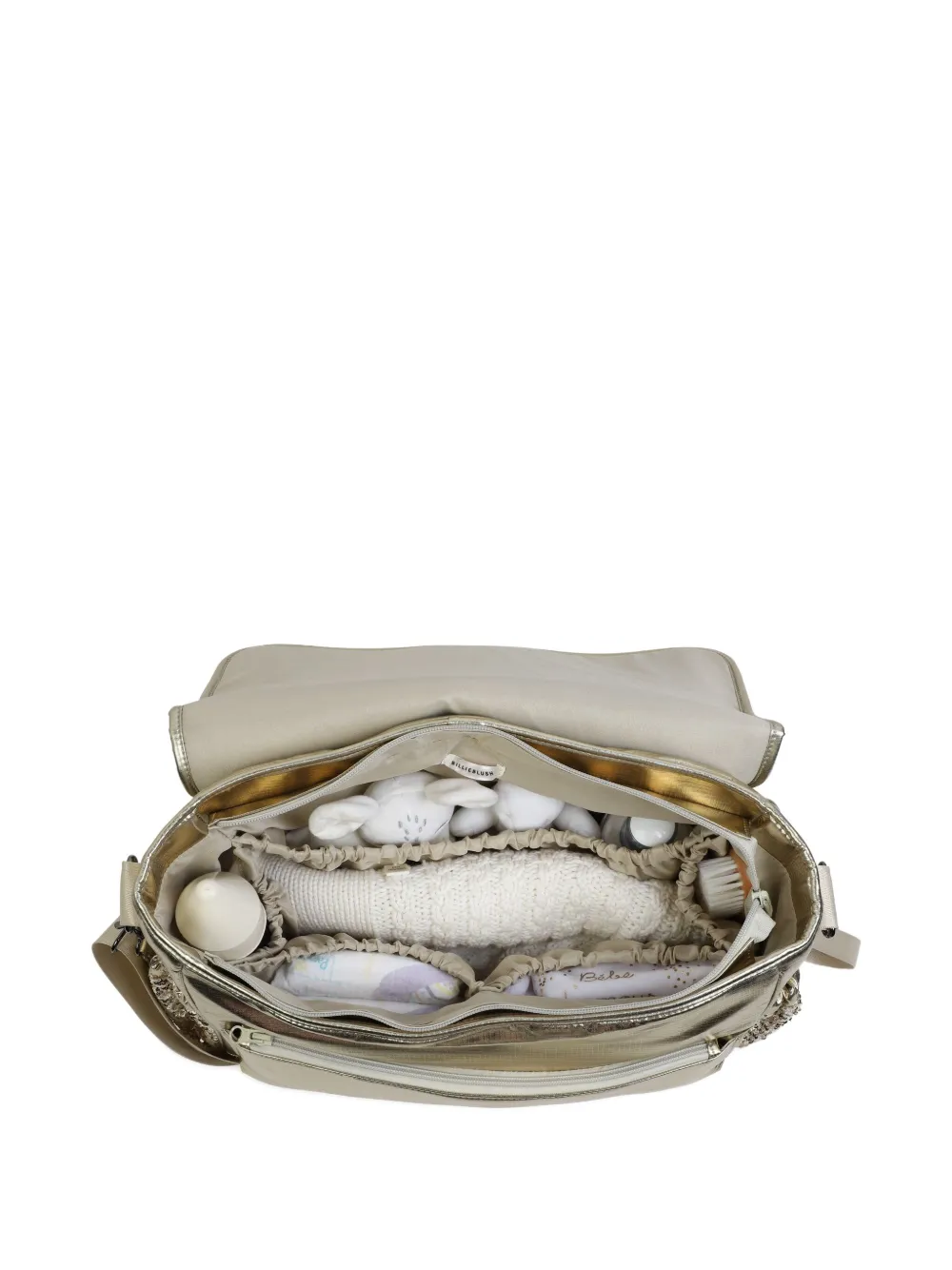 Billieblush Sequin-embellished Changing Bag In Gold