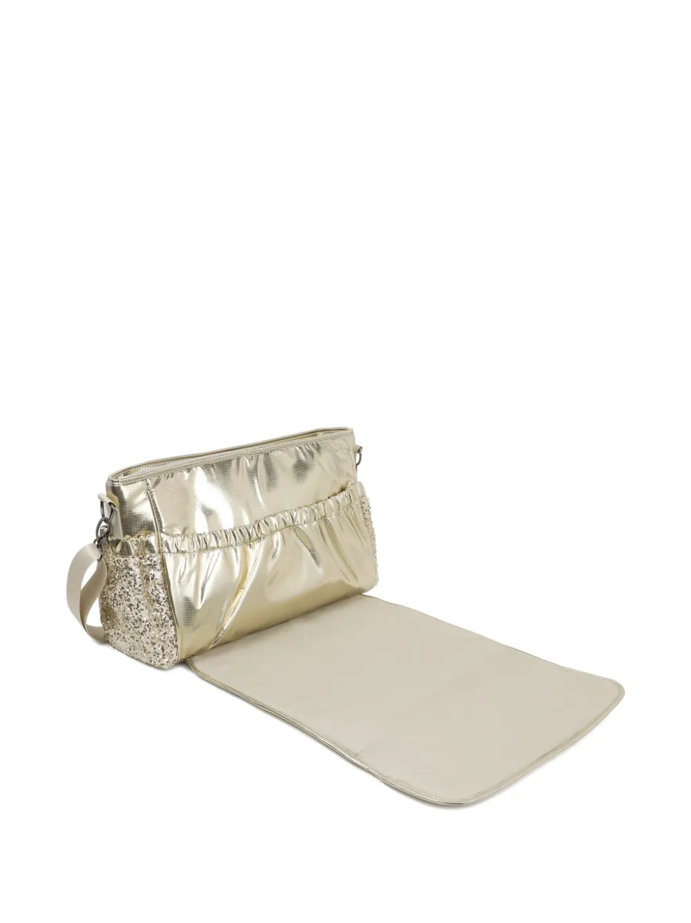 Billieblush Sequin-embellished Changing Bag In Gold