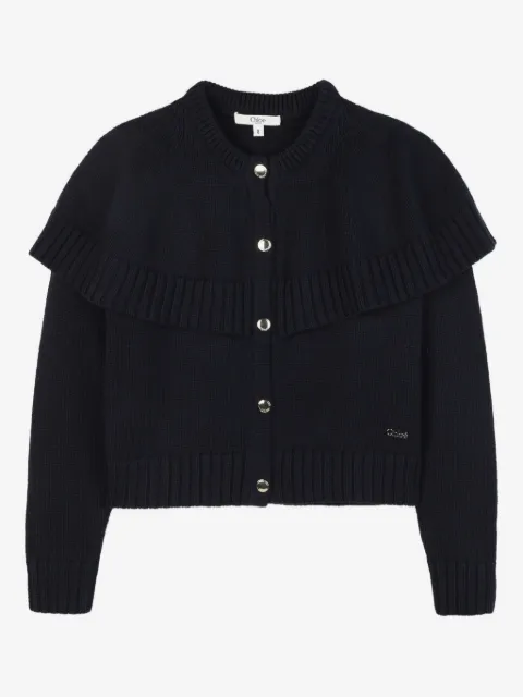 Chloé Kids cardigan à détail de fronces