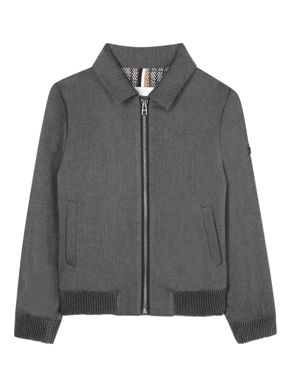 BOSS Kidswear Bomberjack met rits Grijs