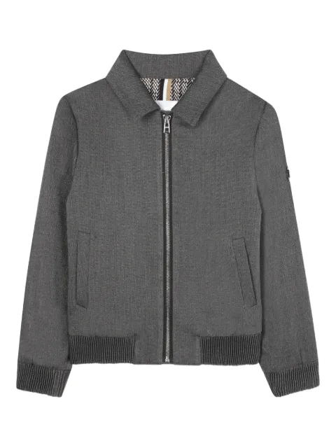 BOSS Kidswear zip-up bomber jacket