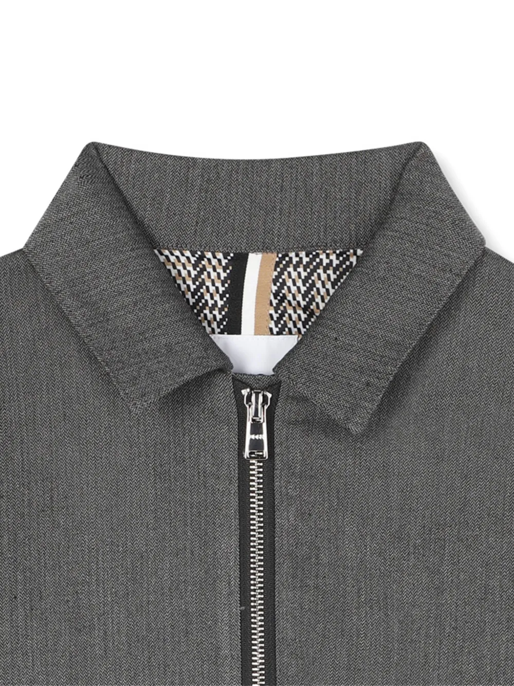 BOSS Kidswear Bomberjack met rits Grijs