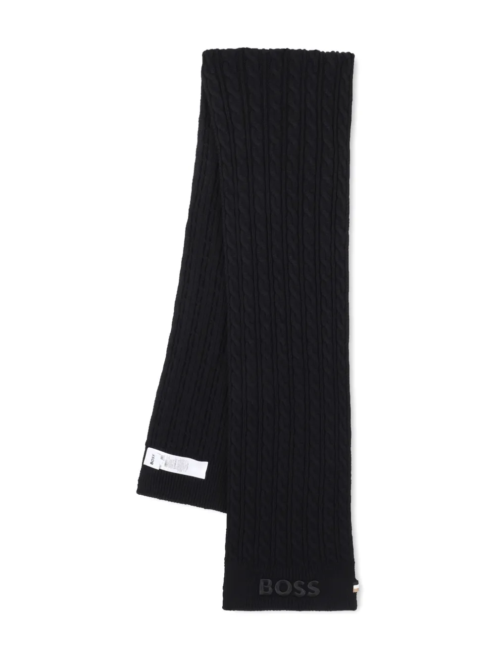 BOSS Kidswear Kabelgebreide sjaal Zwart