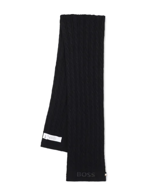 BOSS Kidswear cable-knit scarf