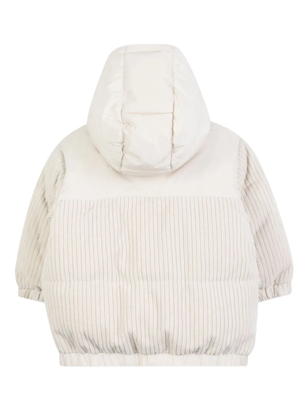 BOSS Kidswear Geribbeld donsjack Wit