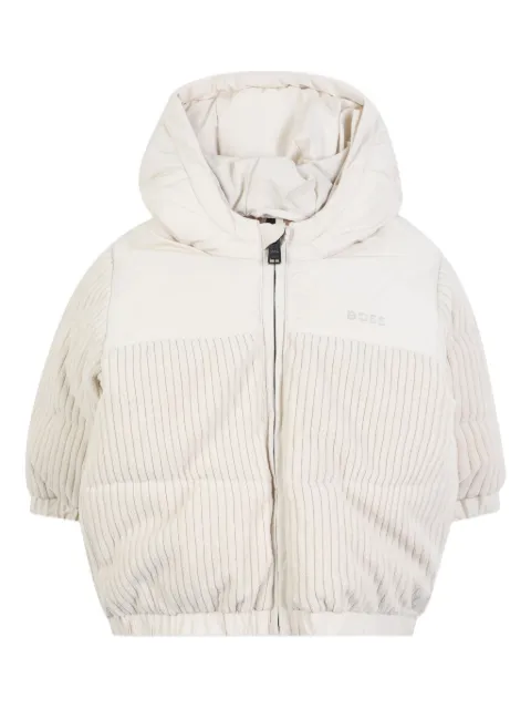 BOSS Kidswear ribbed puffer jacket