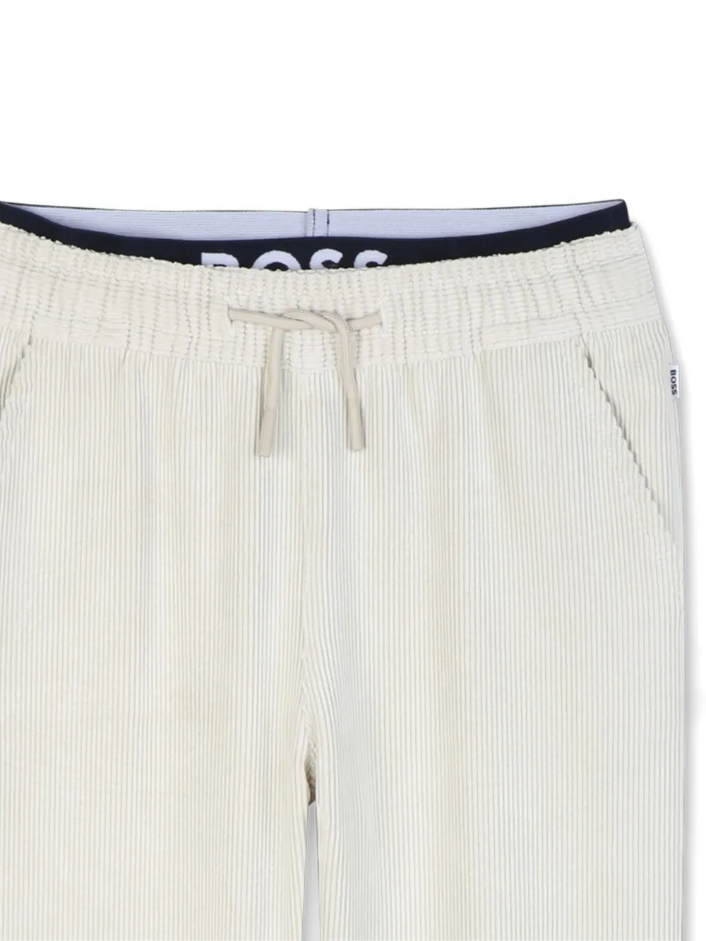 BOSS Kidswear Elastische trainingsbroek Wit