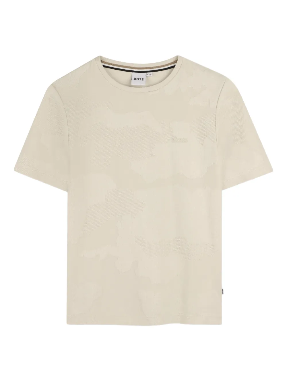 BOSS Kidswear T-shirt met camouflageprint Beige