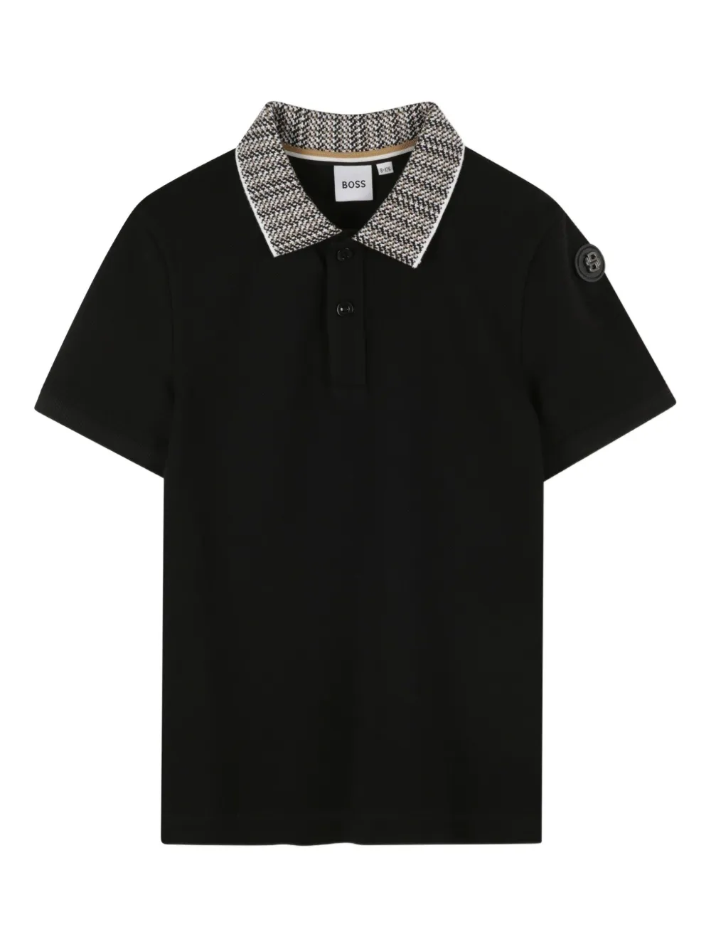 BOSS Kidswear Poloshirt met logopatch Zwart