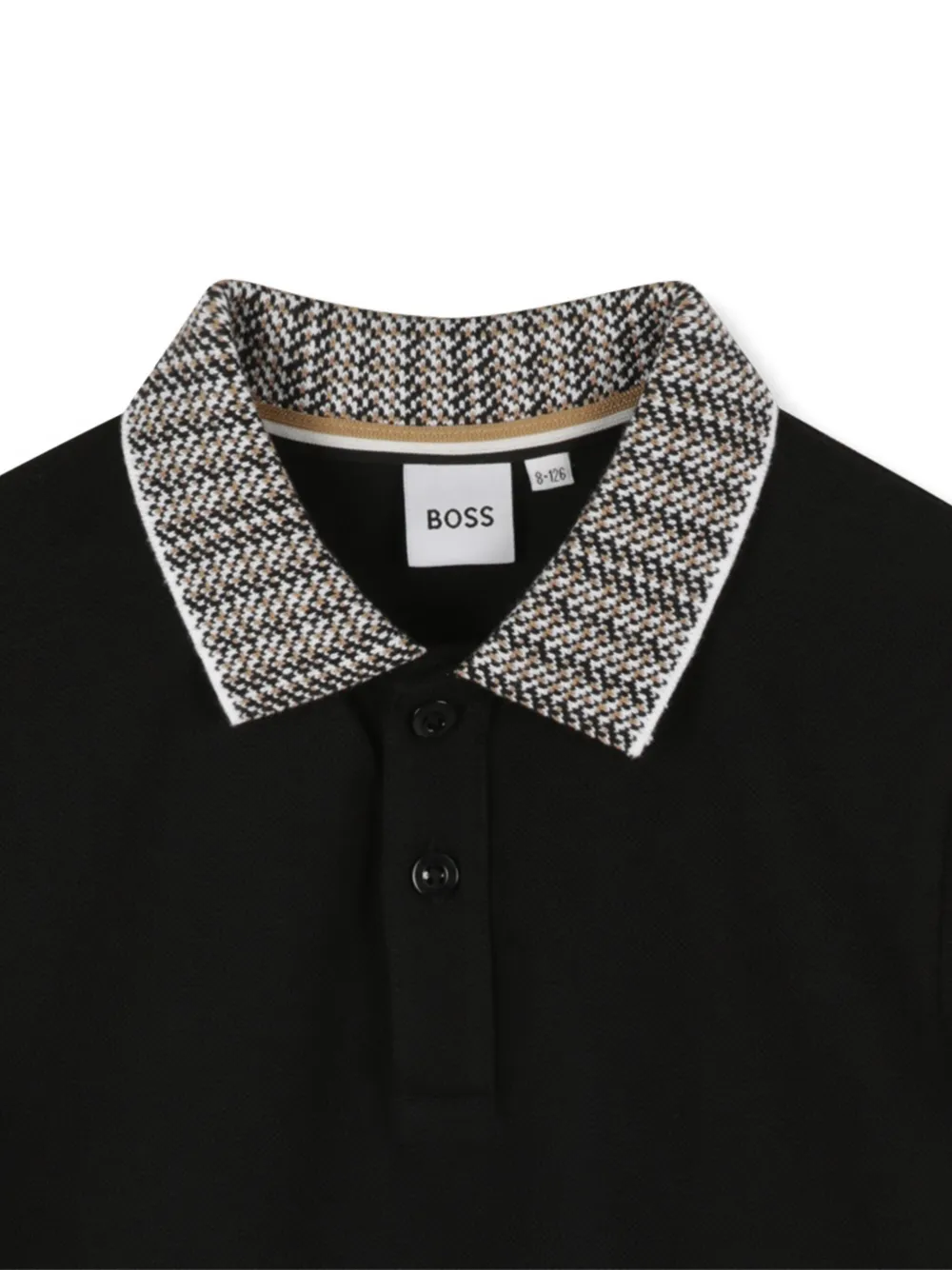 BOSS Kidswear Poloshirt met logopatch Zwart