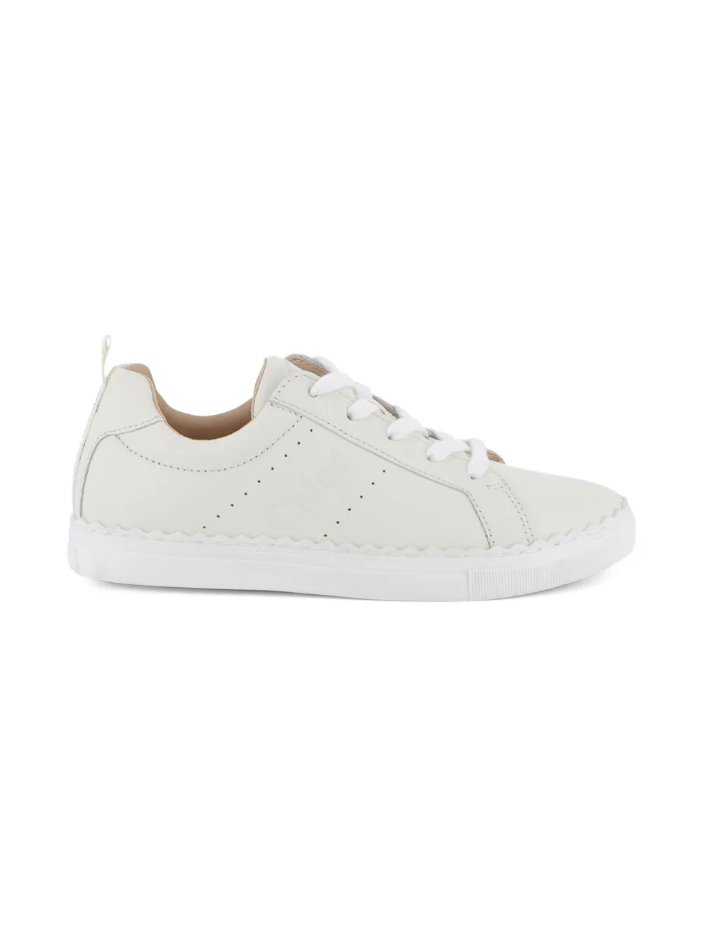 Chloé Kids Sneakers met geperforeerde details Wit