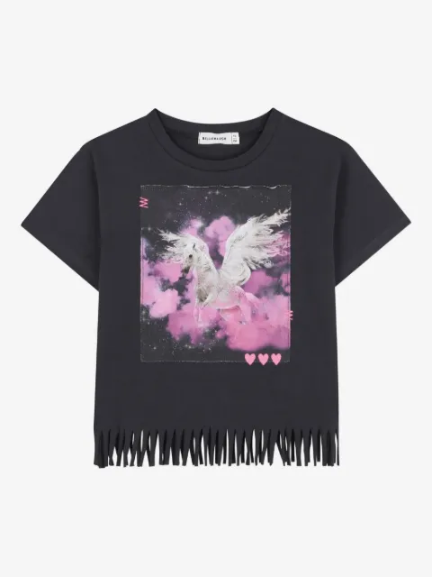 Billieblush fringed graphic T-shirt
