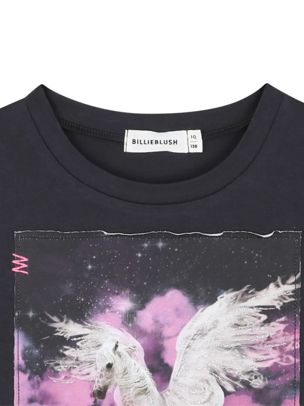 Billieblush T-shirt met franje en grafische print Grijs