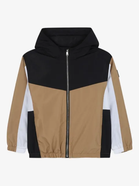 BOSS Kidswear colour-block hooded jacket