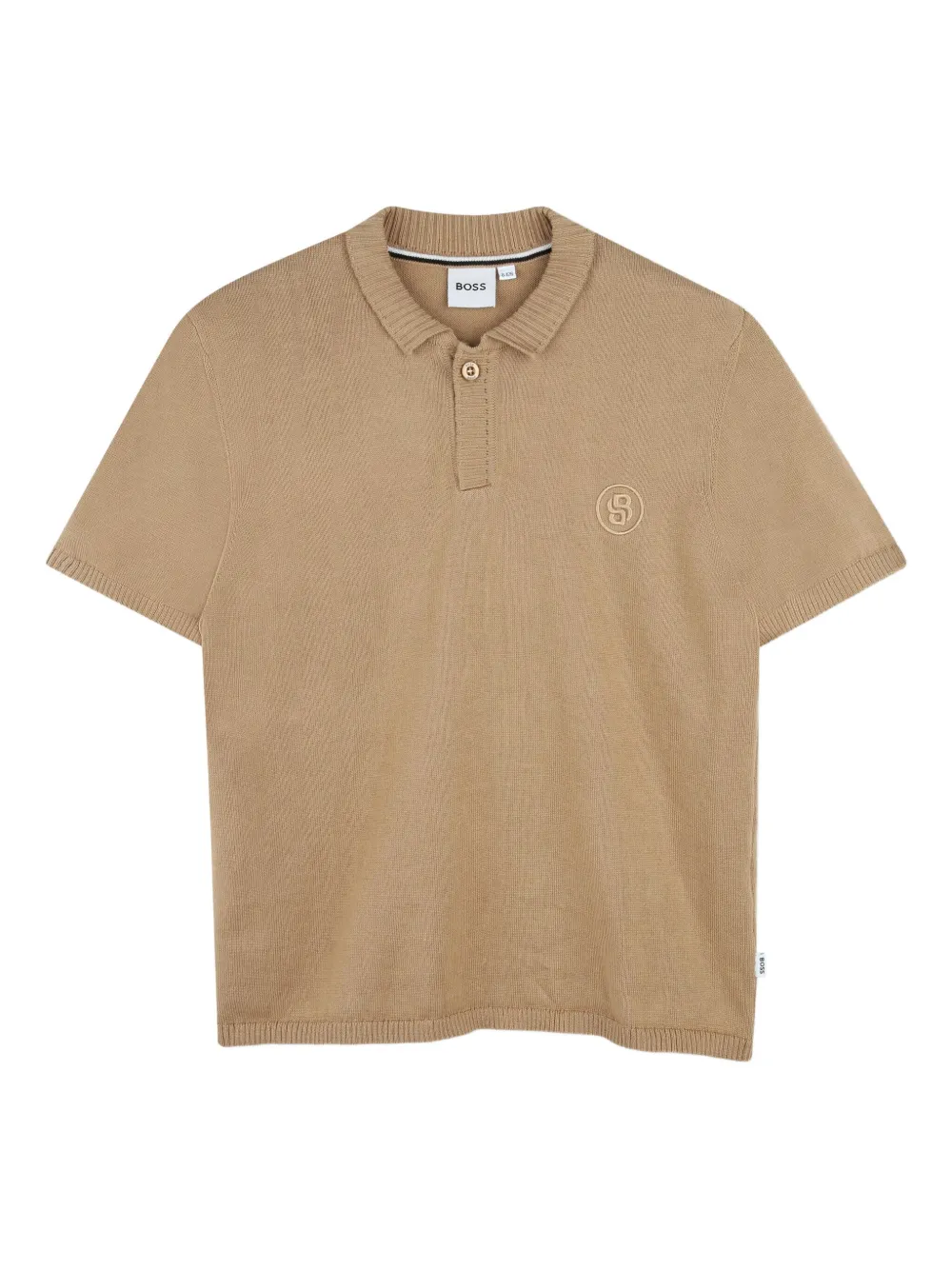 BOSS Kidswear Poloshirt met geborduurd logo Beige