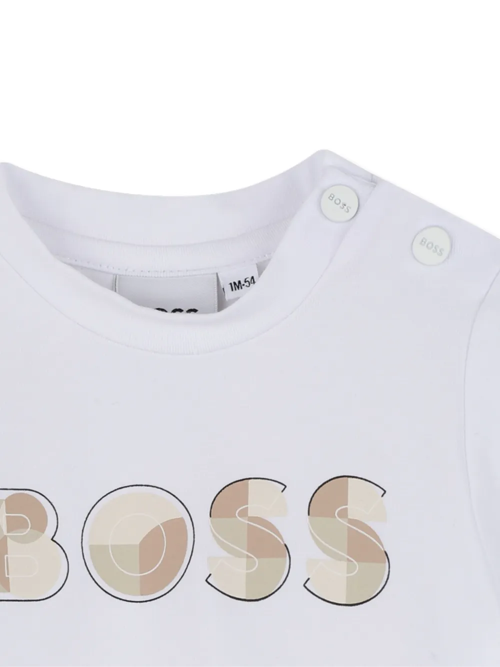 BOSS Kidswear T-shirt met logoprint Wit