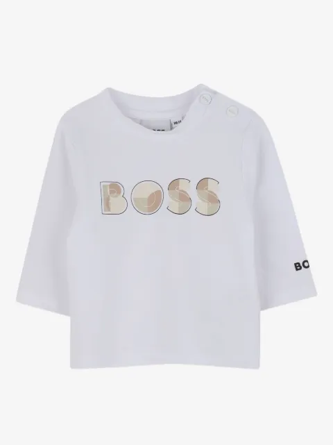 BOSS Kidswear playera con logo estampado