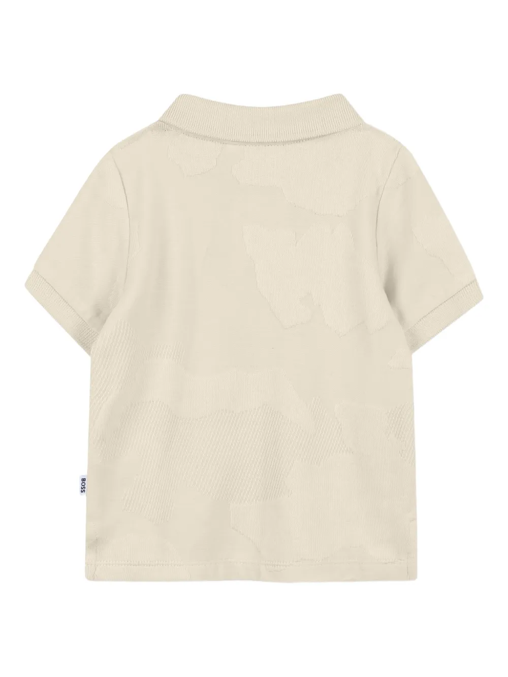 BOSS Kidswear Poloshirt met camouflageprint Beige
