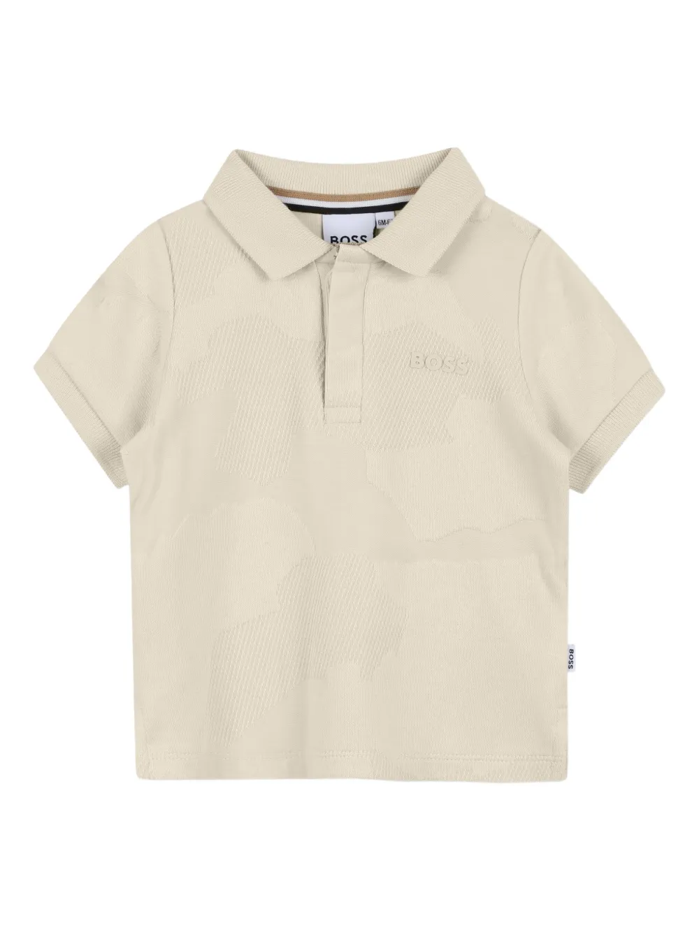 BOSS Kidswear Poloshirt met camouflageprint Beige