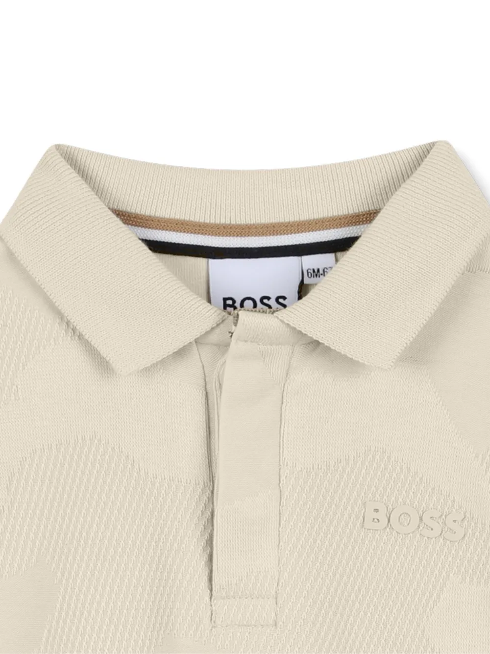 BOSS Kidswear Poloshirt met camouflageprint Beige