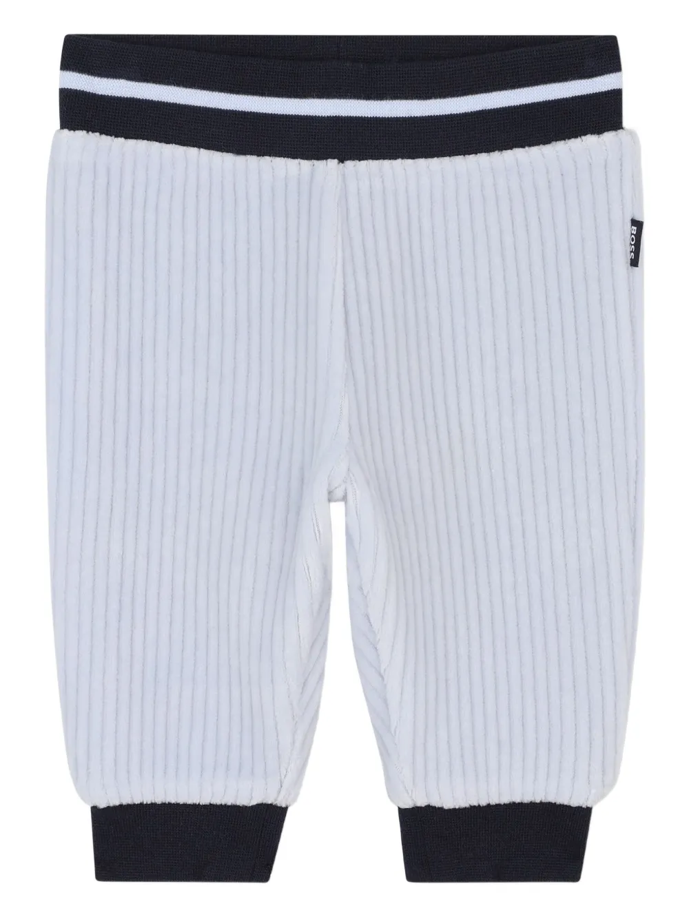 BOSS Kidswear Geribbeld trainingspak met capuchon Blauw
