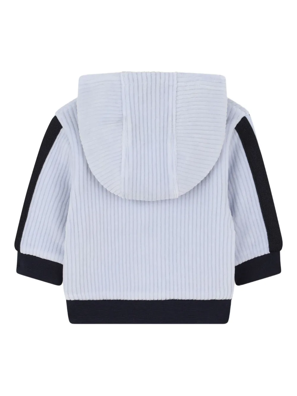 BOSS Kidswear Geribbeld trainingspak met capuchon Blauw