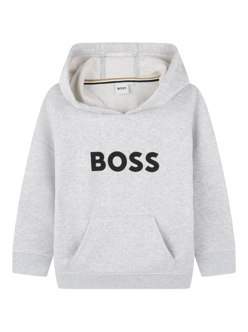 BOSS Kidswear Hoodie met logoprint Grijs