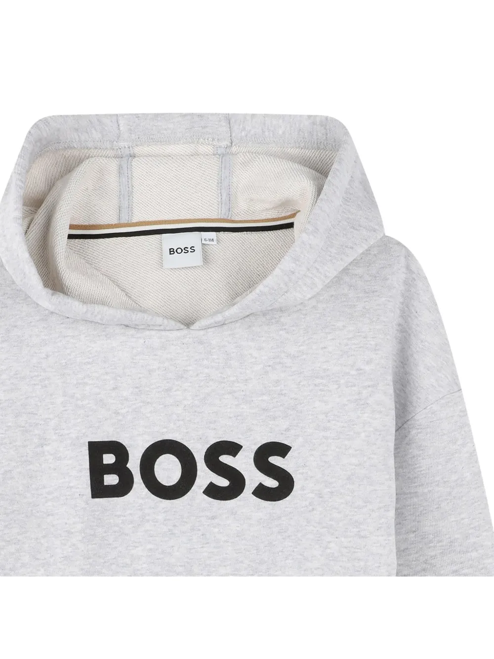 BOSS Kidswear Hoodie met logoprint Grijs