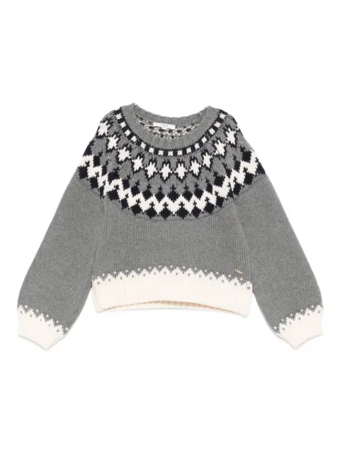 Chloé Kids patterned cropped sweater