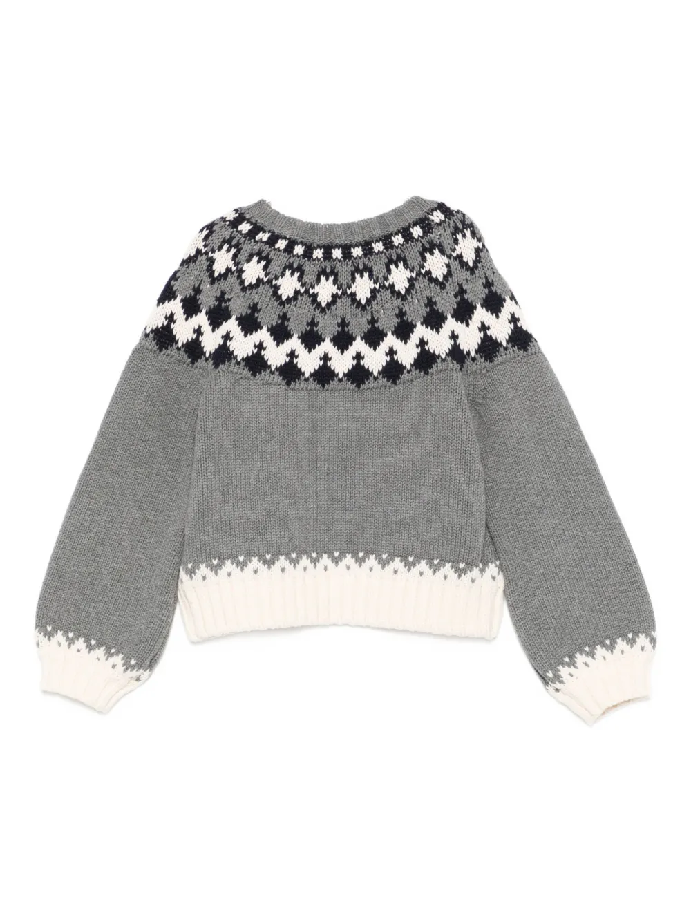 Chloé Kids patterned cropped sweater | Girls Jumpers & Knitwear | Image 2