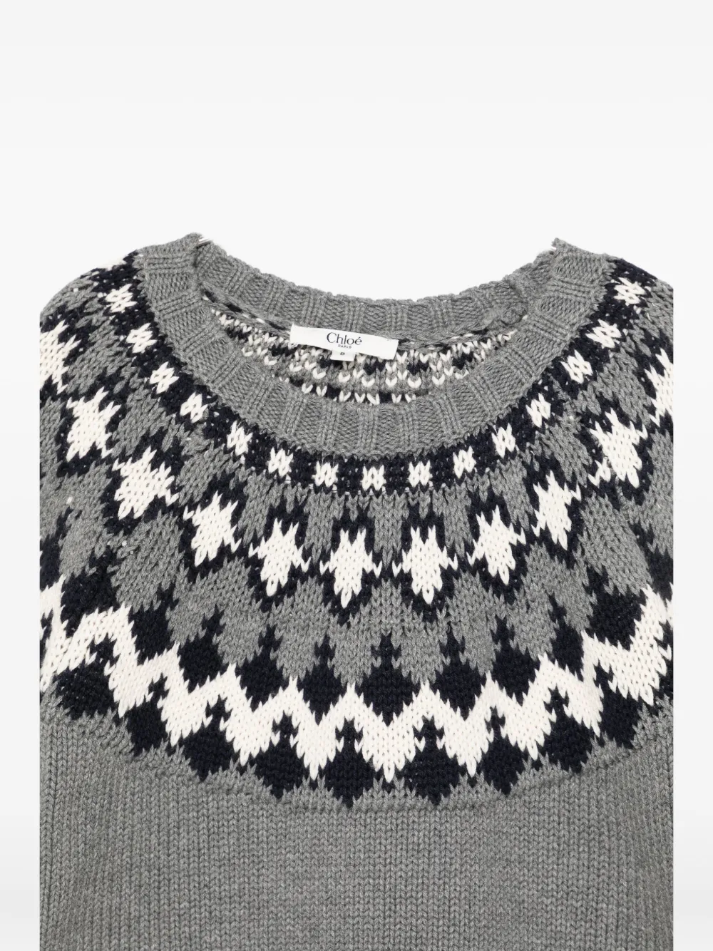 Chloé Kids Cropped trui met patroon Grijs