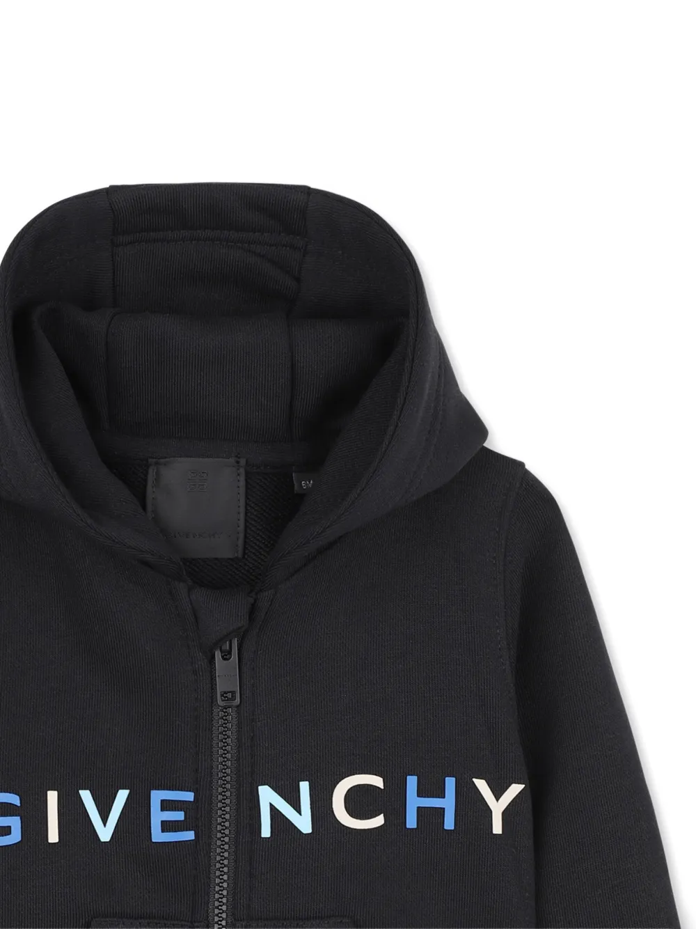 Givenchy Kids Hoodie met logoprint en rits Zwart