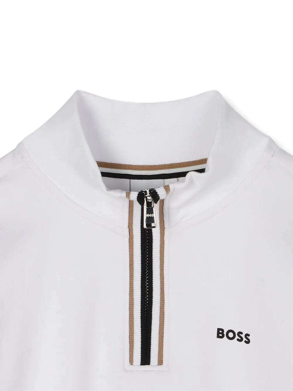 BOSS Kidswear Sweater met rits Wit