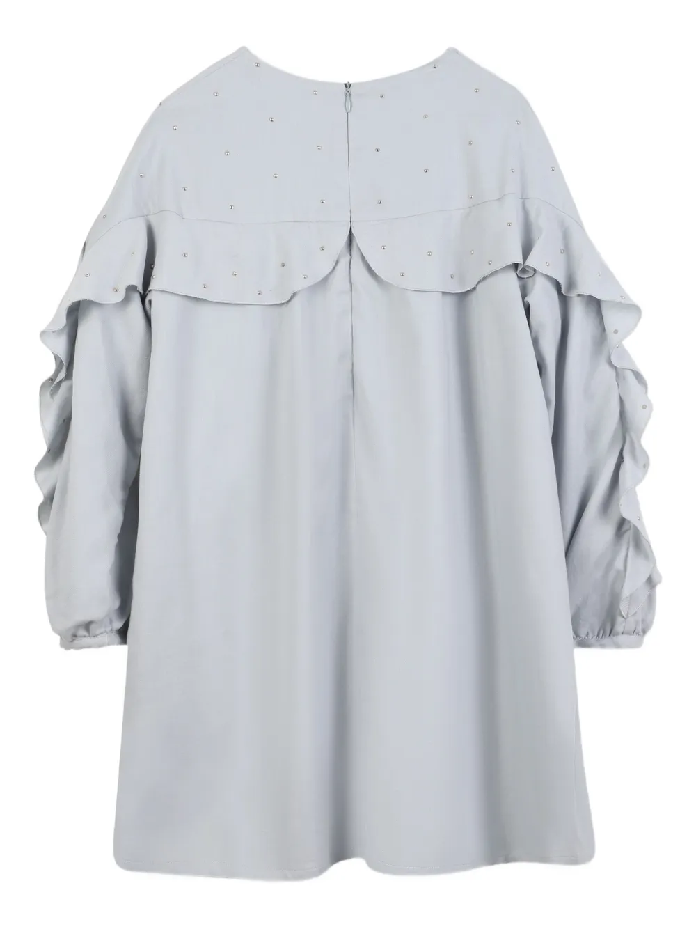 Chloé Kids Jurk met ruches op schouders Blauw