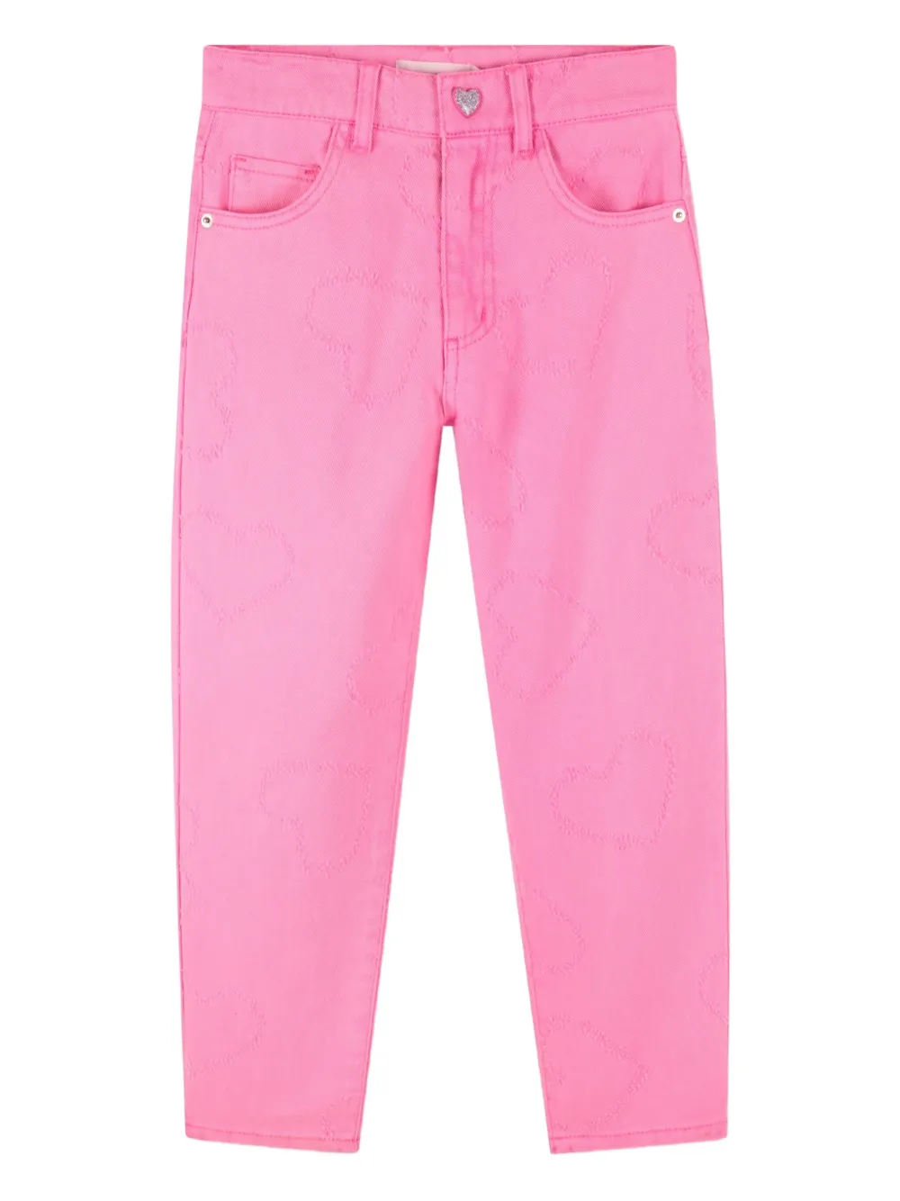 Billieblush Jeans met geborduurd hart Roze