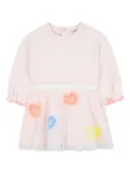 Billieblush tulle-overlay heart-detailed dress - Pink