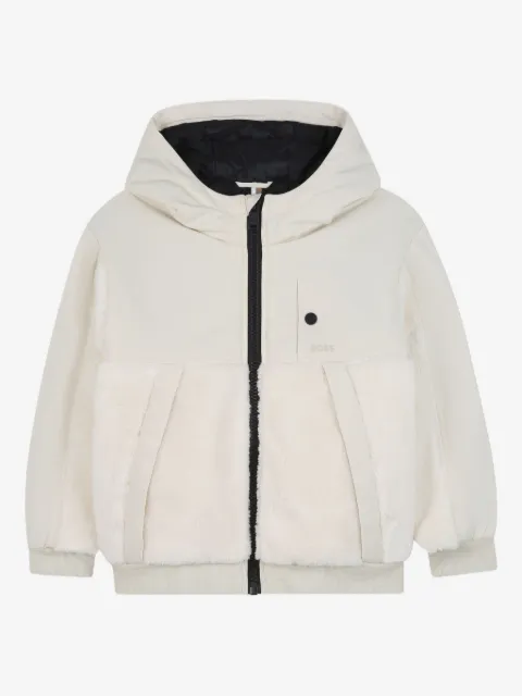 BOSS Kidswear panelled hooded jacket