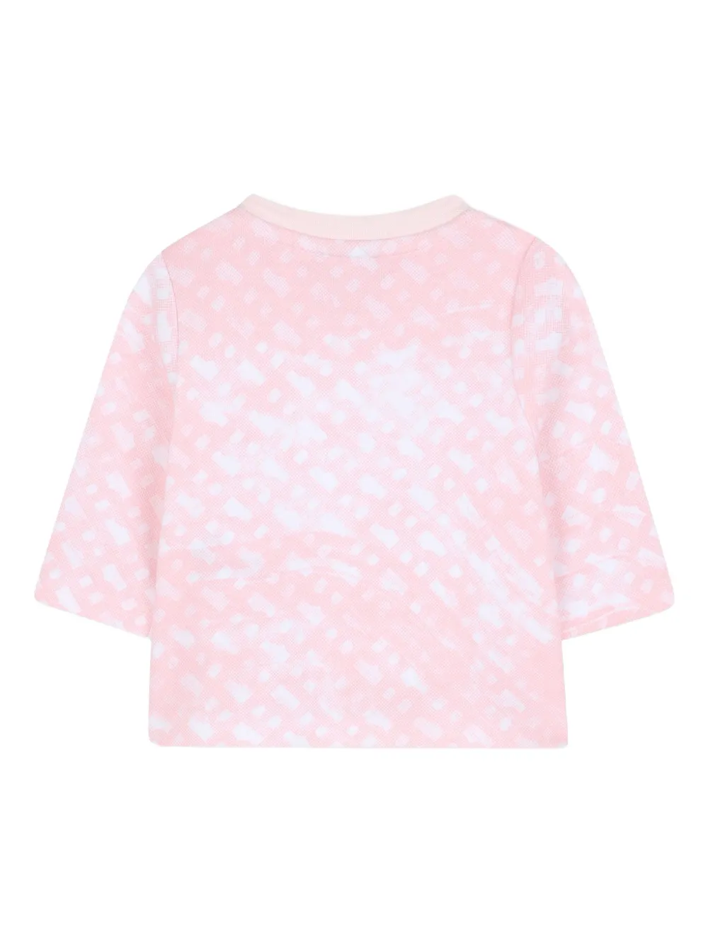 Bosswear Fleece Printed Top And Joggers Set In Pink
