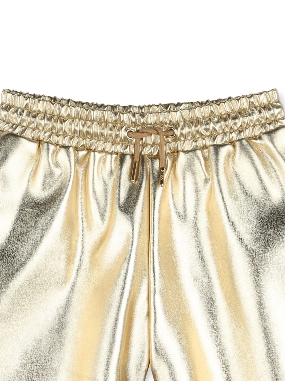 BOSS Kidswear Shorts met trekkoord Goud