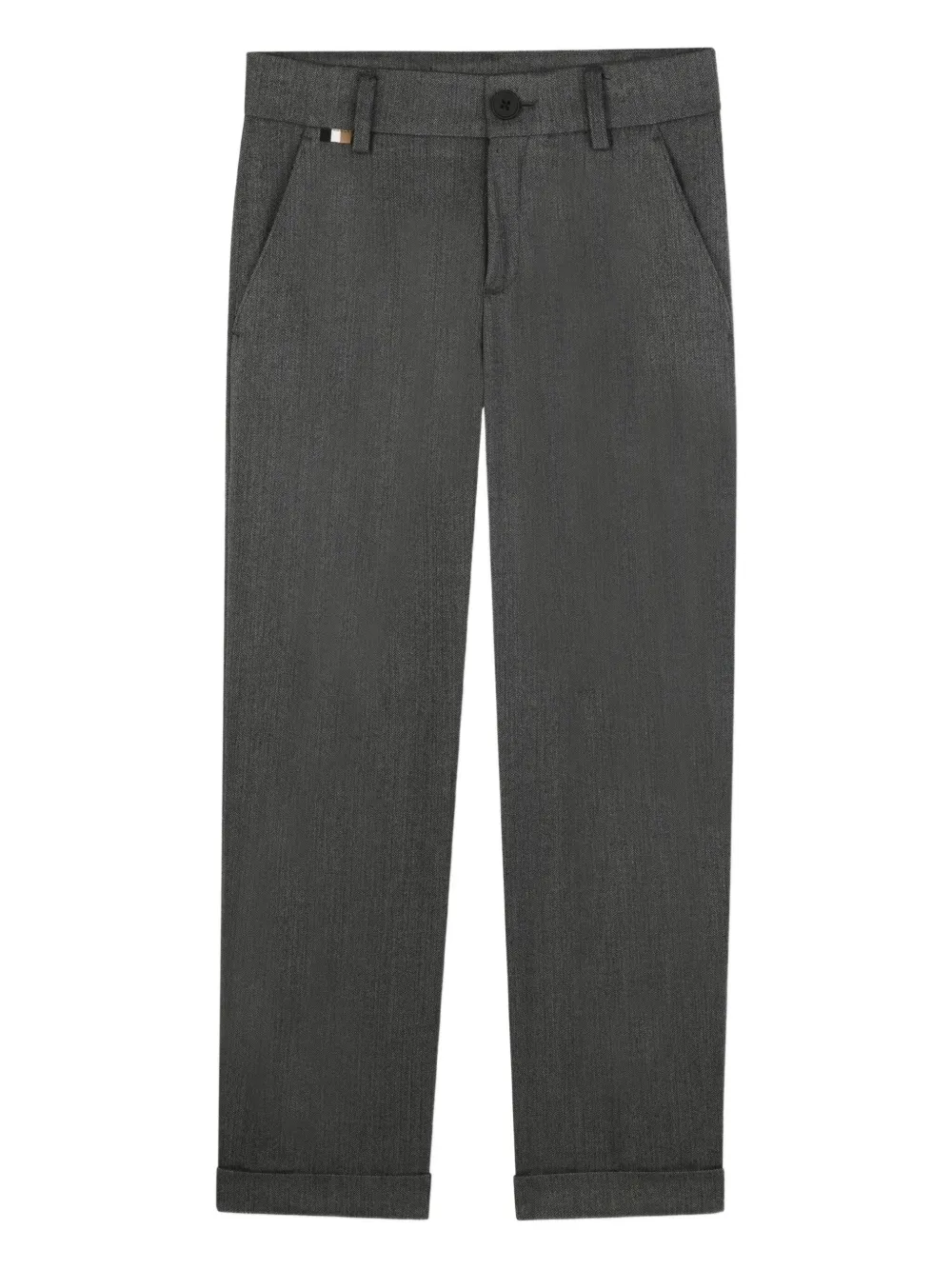 BOSS Kidswear Broek met knoopsluiting Zwart