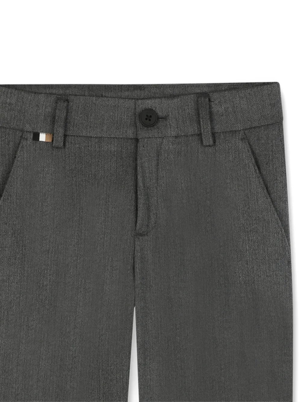 BOSS Kidswear Broek met knoopsluiting Zwart