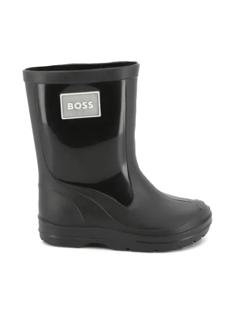 BOSS Kidswear logo-patch rain boots