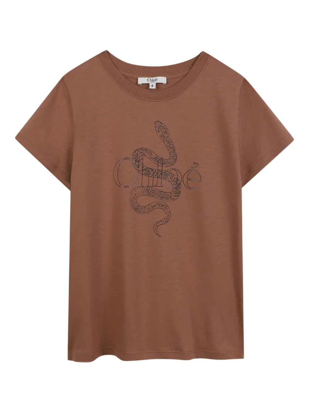 Chloé Kids グラフィック Tシャツ - ブラウン Chloé Kids グラフィック Tシャツ - ブラウン