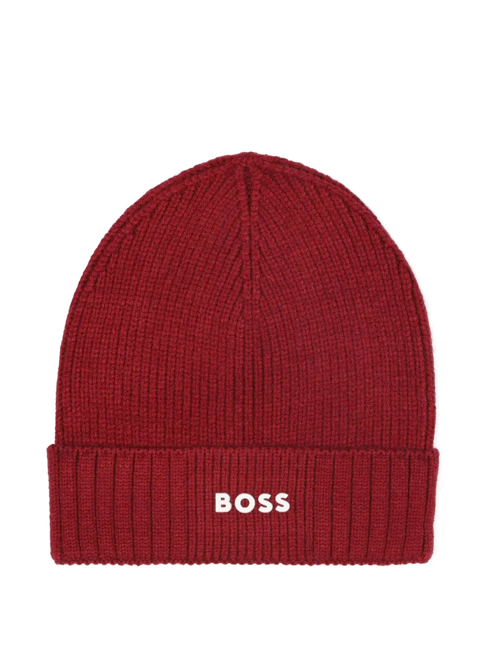 BOSS Kidswear Geribbelde muts Rood
