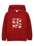 BOSS Kidswear graphic-square hoodie - Red