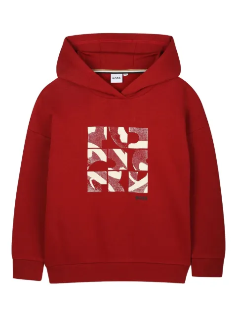 BOSS Kidswear graphic-square hoodie